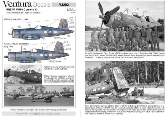 Ventura VA3292 1:32 RNZAF Vought F4U-1 Corsairs #3