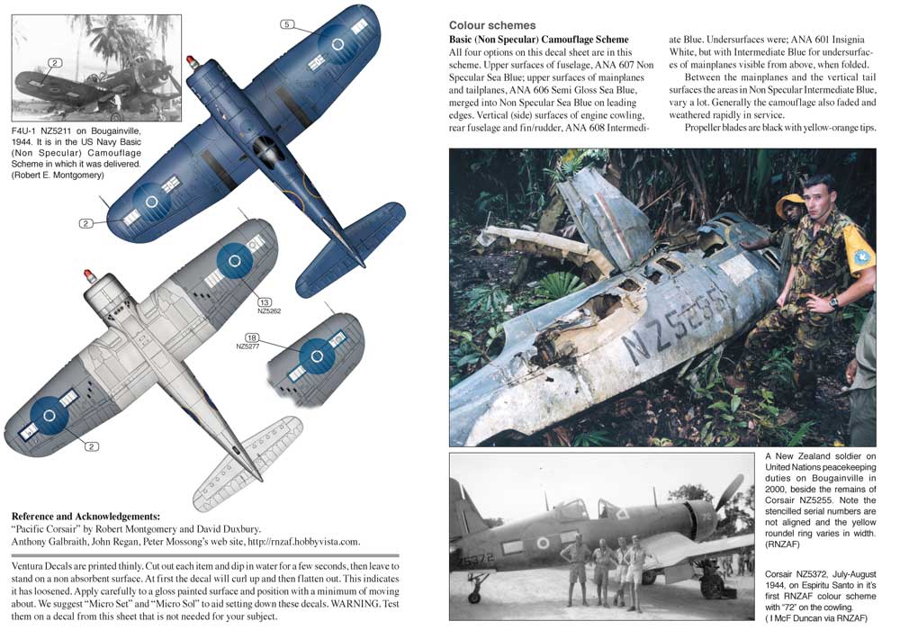 Ventura VA3292 1:32 RNZAF Vought F4U-1 Corsairs #3