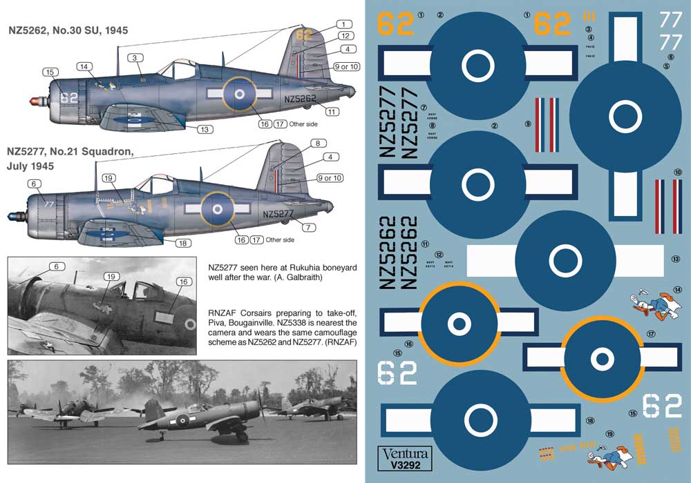 Ventura VA3292 1:32 RNZAF Vought F4U-1 Corsairs #3