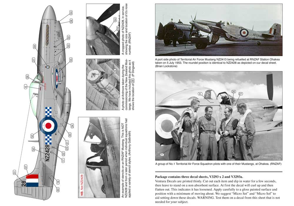 Ventura VA3293 RNZAF Mustang NZ2428 Small Checkers 1:32