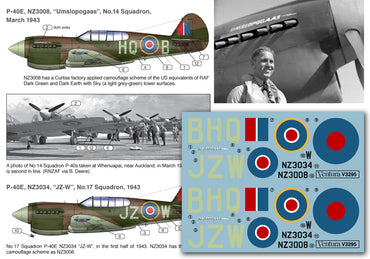 Ventura VA3295 1:32 RNZAF Curtiss P-40Es, "Umslopogaas" and NZ3034 "JZ-W"