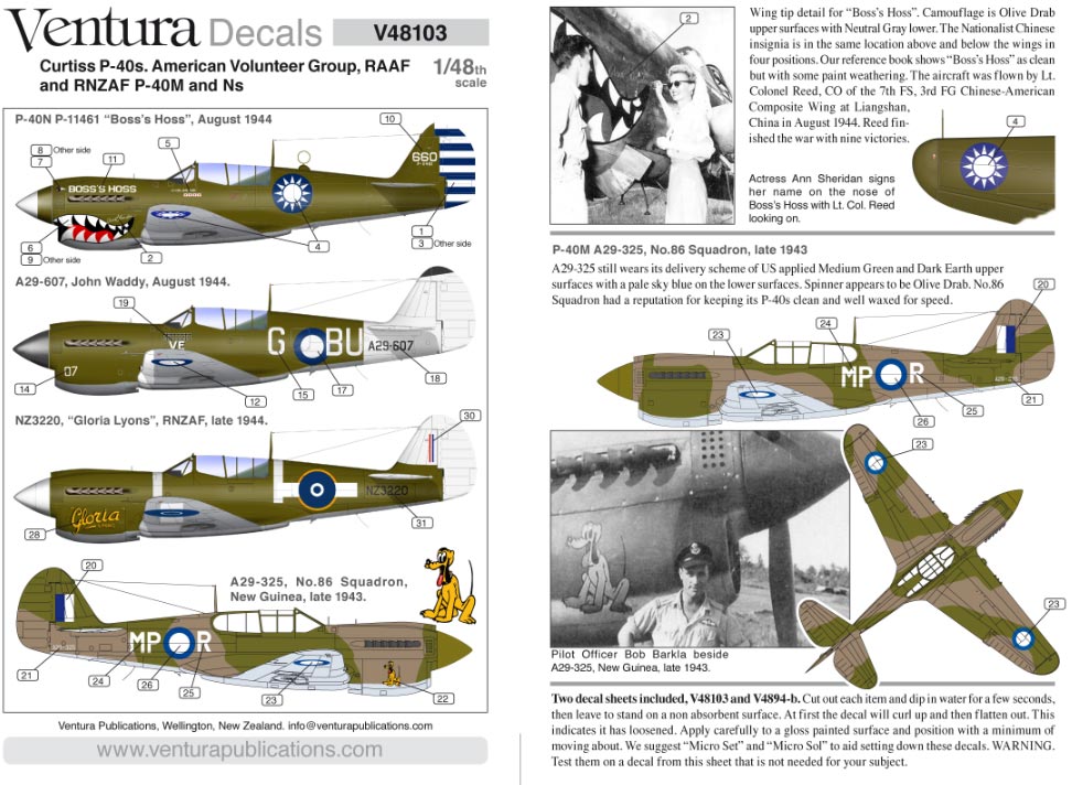 Ventura VA48103 1:48 Curtiss P-40s