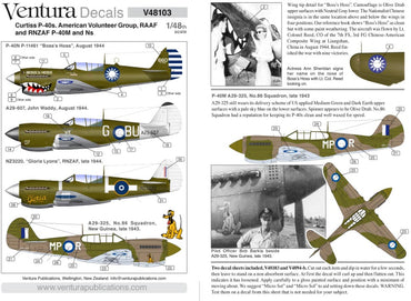 Ventura VA48103 1:48 Curtiss P-40s