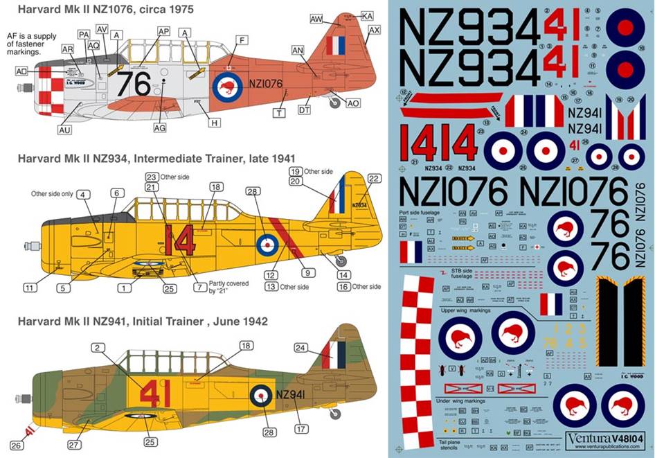 Ventura VA48104 1:48 RNZAF Harvard Mk.IIs