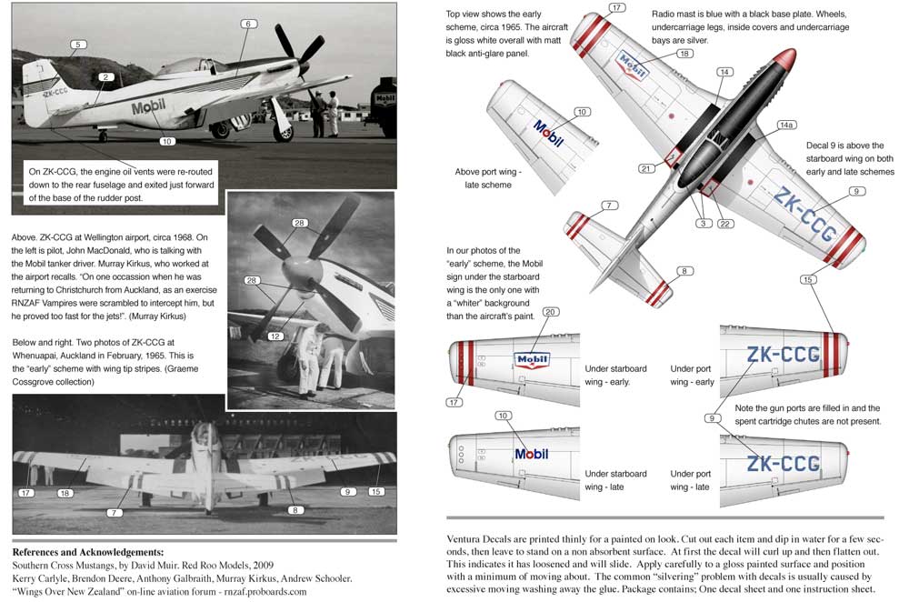 Ventura VA48106 RNZAF P-51D Mustang Mobil Decals 1:48