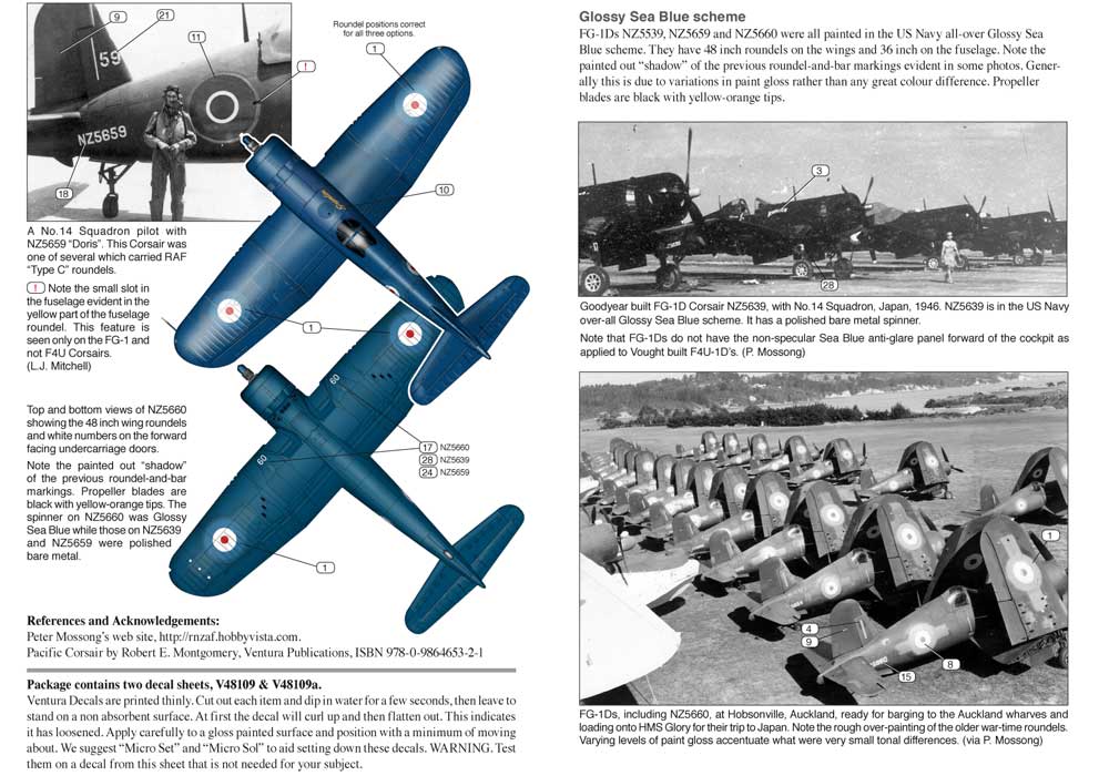 Ventura VA48109 FG-1D Corsair & Douglas C-47A No.14 Sqn 1:48