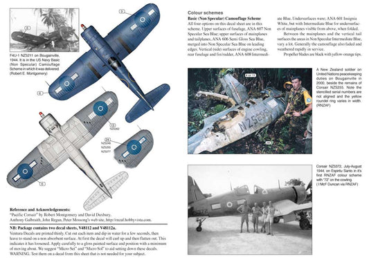 Ventura VA48112 1:48 RNZAF Vought F4U-1 Corsairs #3