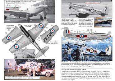 Ventura VA48115 1:48 RNZAF Mustangs, No.3 Canterbury Sqn, NZ2409 and NZ2427