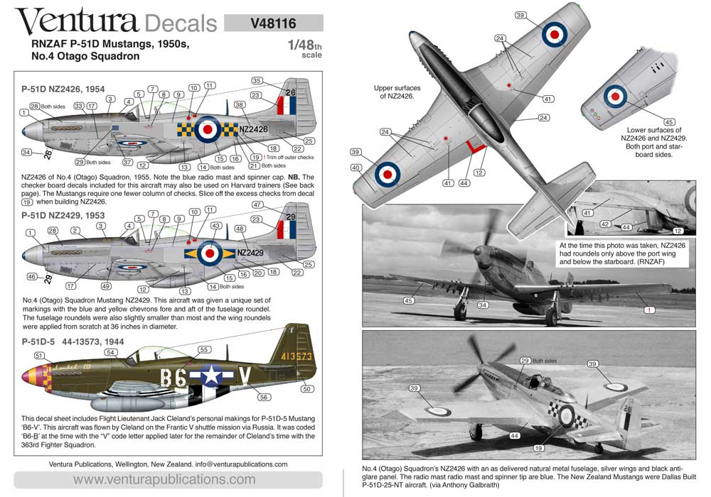 Ventura VA48116 1:48 RNZAF Mustangs, No.4 Otago Sqn