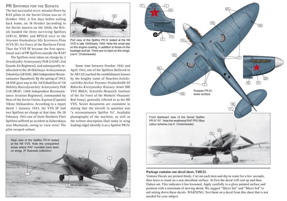 Ventura VA48121 1:48 European Spitfire PR.IV and PR.XI
