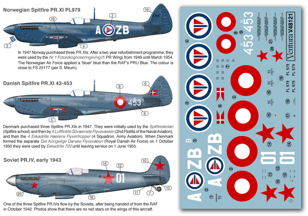 Ventura VA48121 1:48 European Spitfire PR.IV and PR.XI