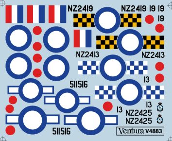 Ventura VA4883 1:48 RNZAF P-51D Mustangs, Auckland & Wellington Sqns