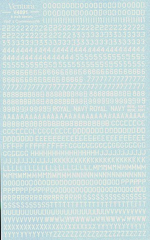 Ventura VA4891 1:48  Australian serial numbers & letters, WHITE