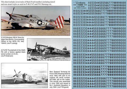 Ventura VA4899 1:48 8 inch serial numbers