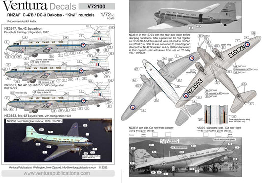 Ventura VA72100 1:72 RNZAF Douglas C-47 / DC-3 Dakotas