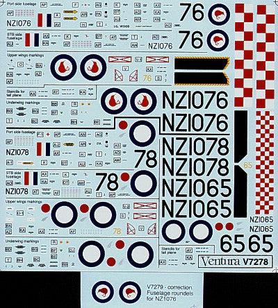 Ventura VA7278 1:72 RNZAF Harvards, three options