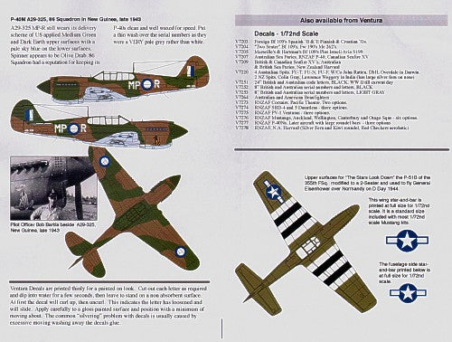Ventura VA7279 1:72 North-American P-51B and RAAF Curtiss P-40N