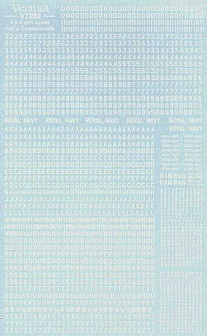 Ventura VA7282 RAF/Australia 4in & 8in Serial Decals White 1:72