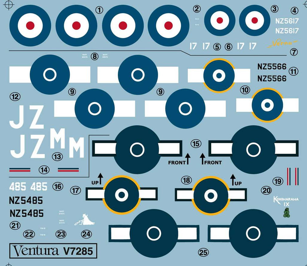 Ventura VA7285 1:72 RNZAF F4U-1D & FG-1D Corsairs, three options