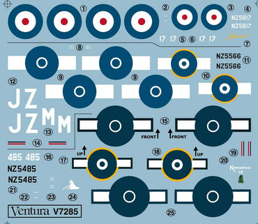 Ventura VA7285 1:72 RNZAF F4U-1D & FG-1D Corsairs, three options