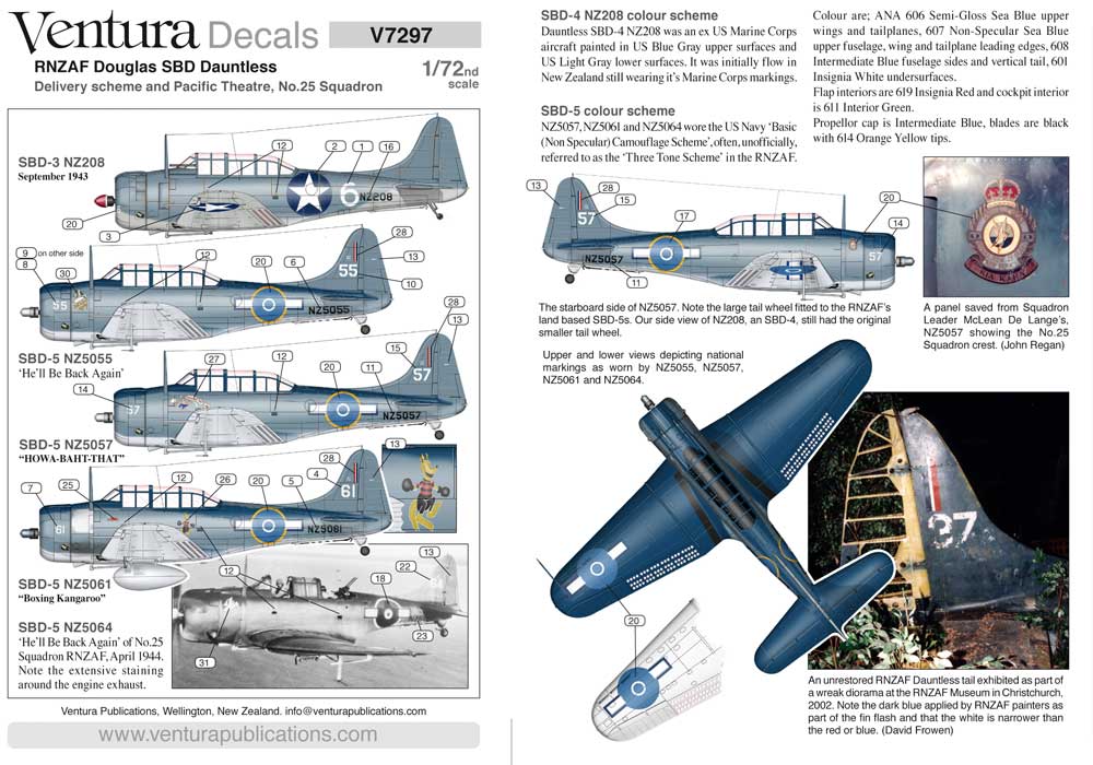Ventura VA7297 1:72 RNZAF Douglas SBD Dauntless