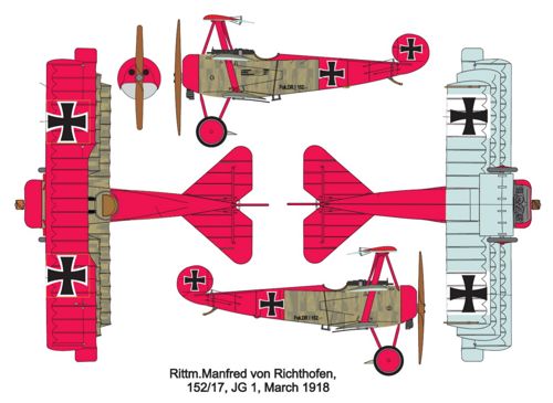 Valom VAL14407 1:144 Fokker Dr.I Triplane