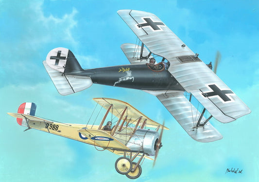 Valom VAL14436 1:144 Bristol Scout D vs Pfalz D.IIIa