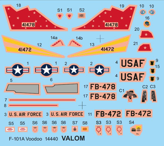 Valom VAL14440 1:144 McDonnell F-101A Voodoo new mould in 2024