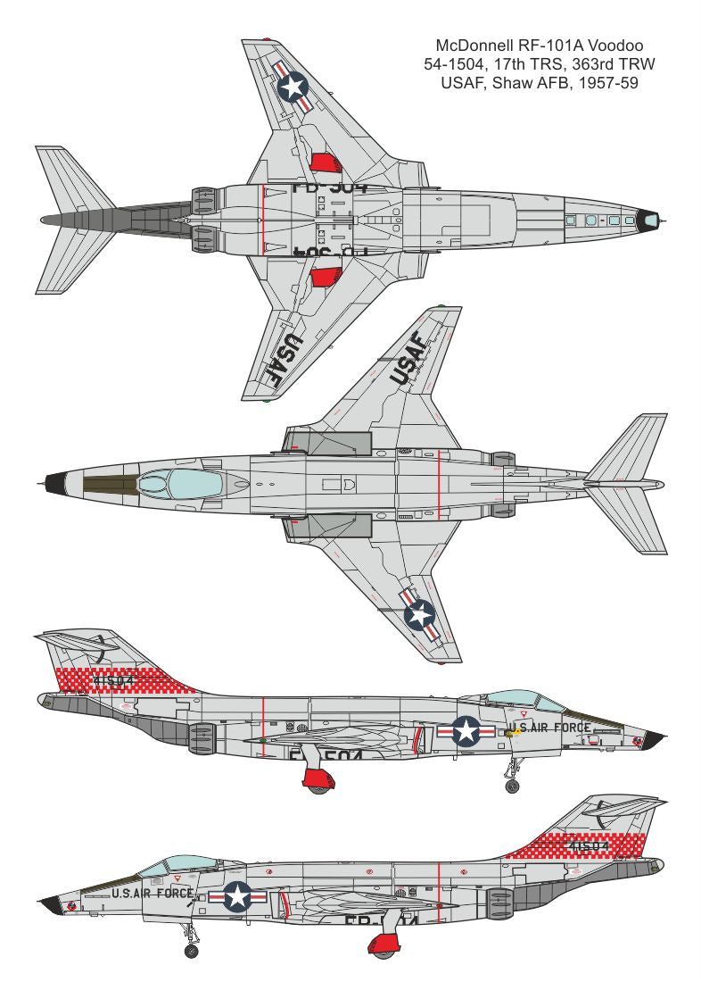 Valom VAL14441 1:144 McDonnell RF-101A Voodoo re-box, new decals