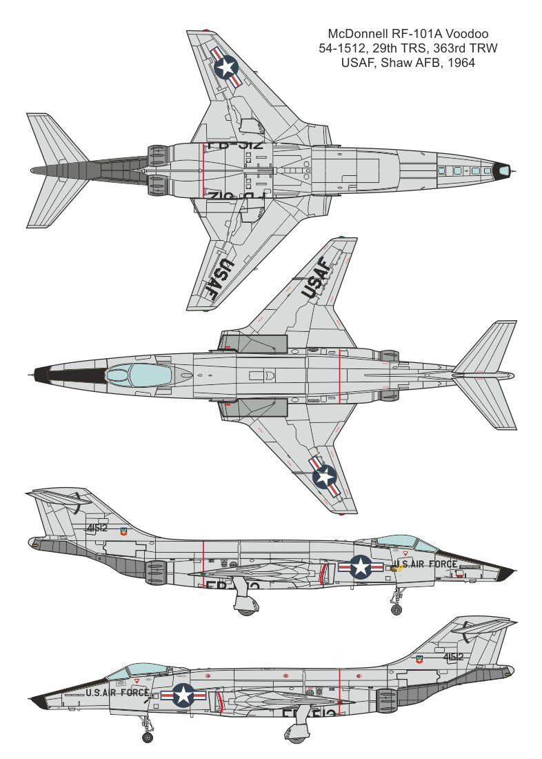 Valom VAL14441 1:144 McDonnell RF-101A Voodoo re-box, new decals
