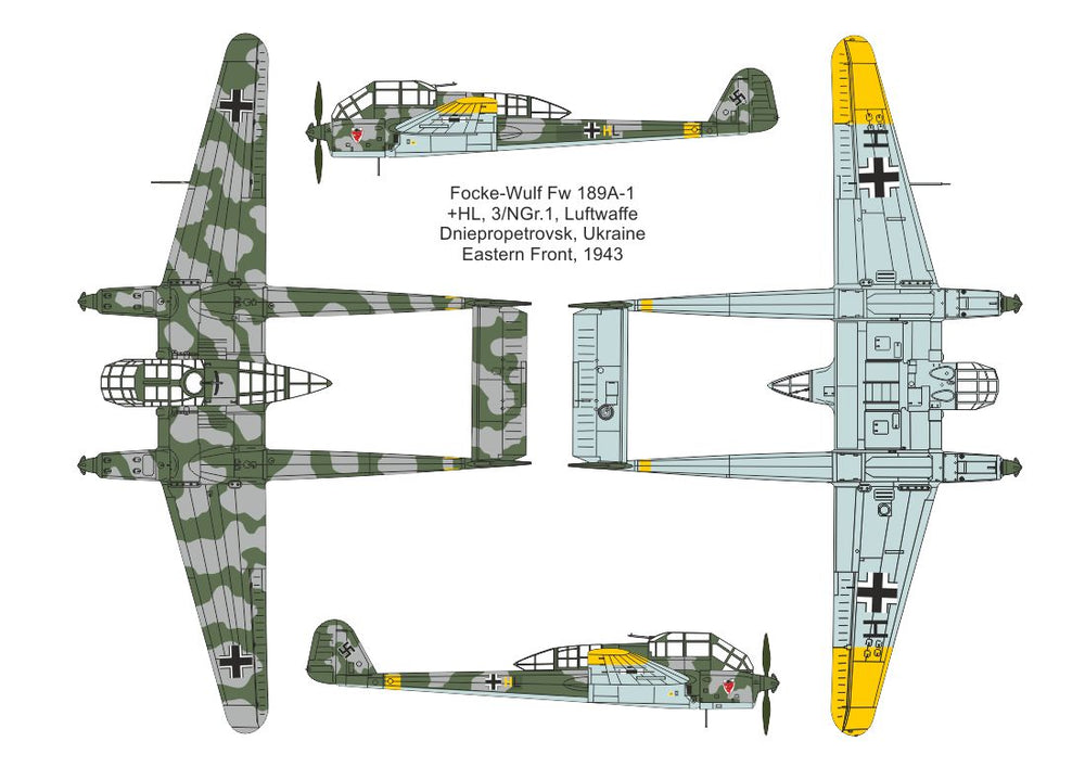 Valom VAL14443 1:144 Focke-Wulf Fw-189A-1 new mould in 2025