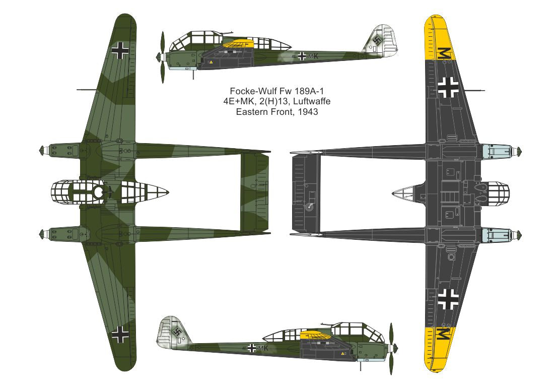 Valom VAL14443 1:144 Focke-Wulf Fw-189A-1 new mould in 2025