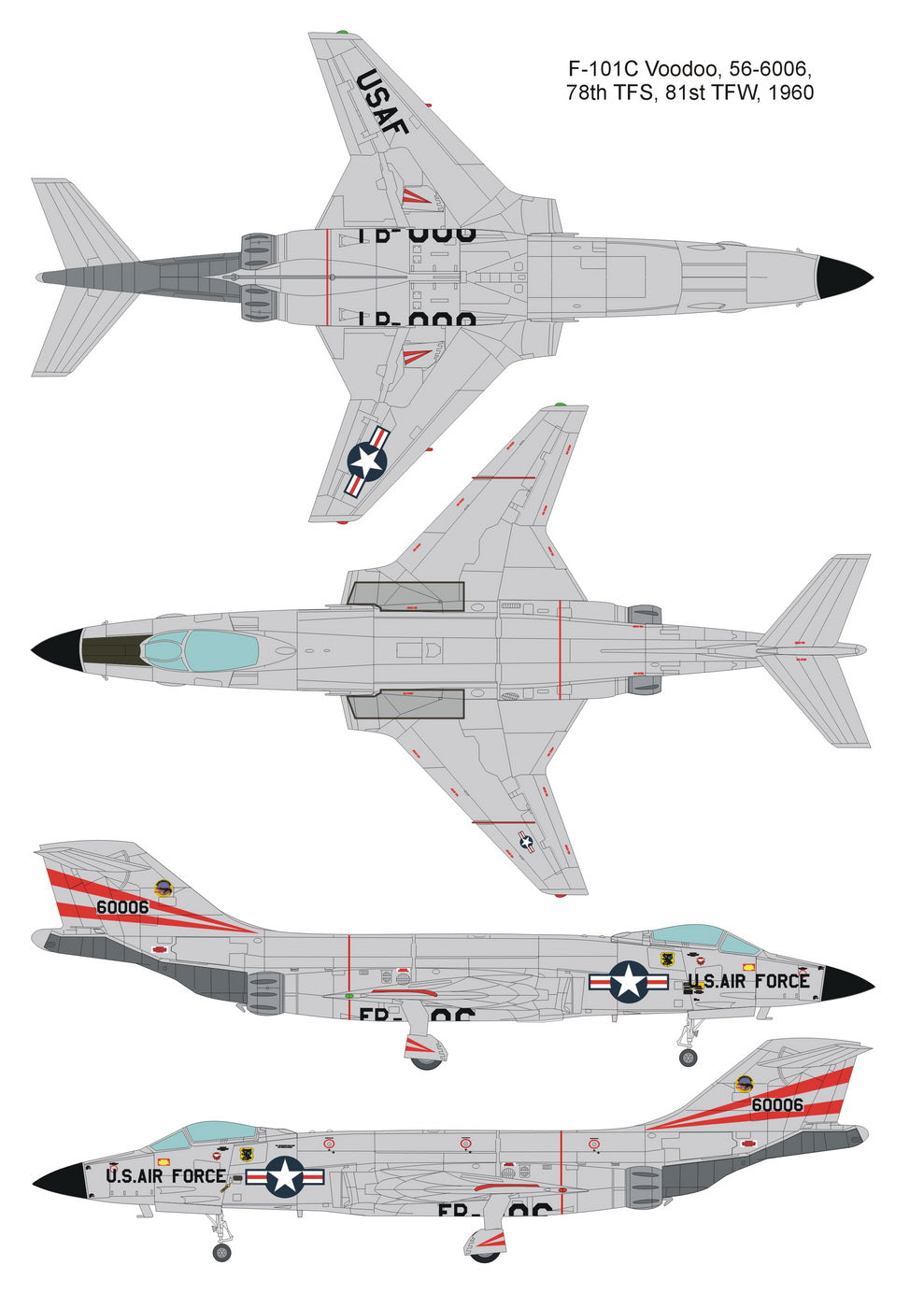 Valom VAL72095 1:72 McDonnell F-101C Voodoo with 2 decal options: 1