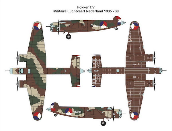 Valom VAL72103 1:72 Fokker T.V Early version 1935-38 with Dutch decals