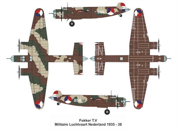 Valom VAL72103 1:72 Fokker T.V Early version 1935-38 with Dutch decals