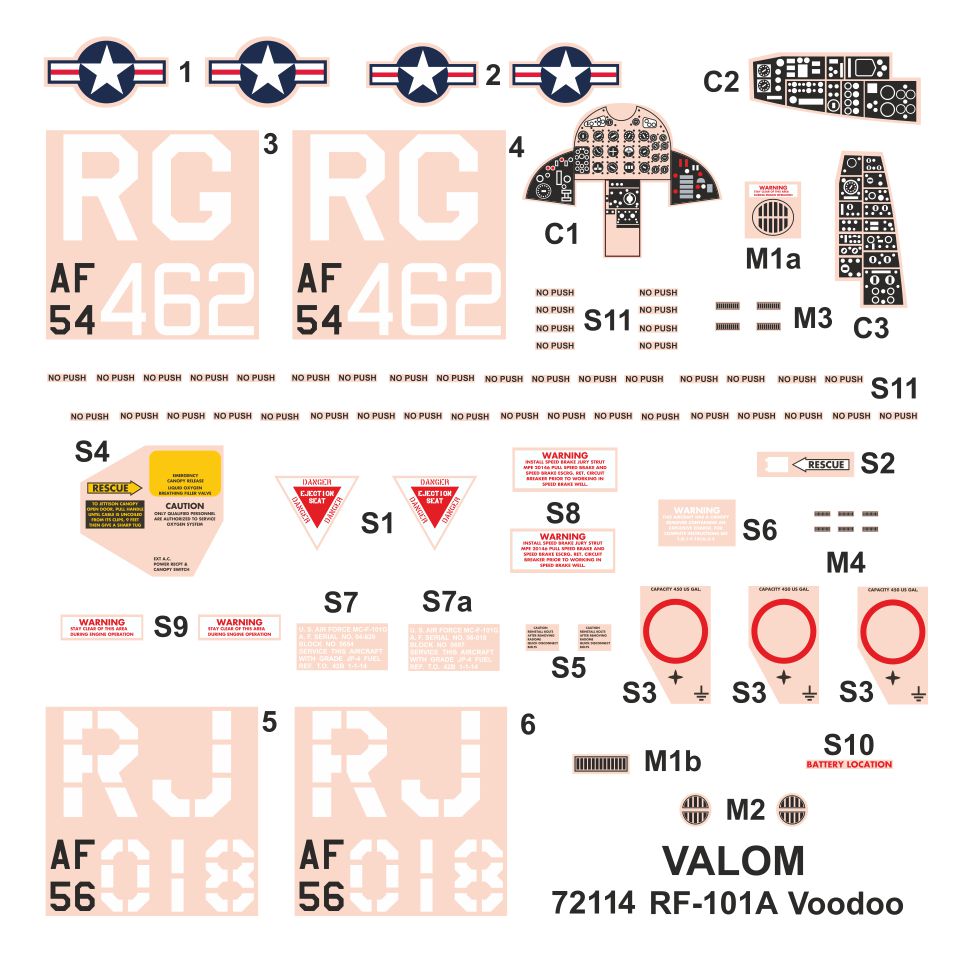 Valom VAL72114 1:72 McDonnell RF-101G/H Voodoo USAF