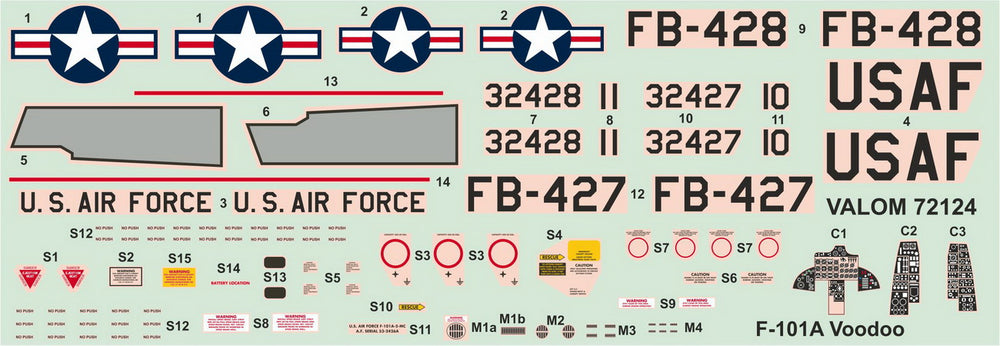 Valom VAL72124 McDonnell F-101A Voodoo w/ Nuclear Bomb 1:72