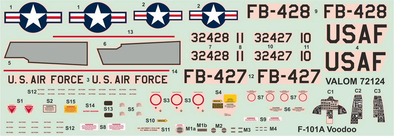 Valom VAL72124 McDonnell F-101A Voodoo w/ Nuclear Bomb 1:72
