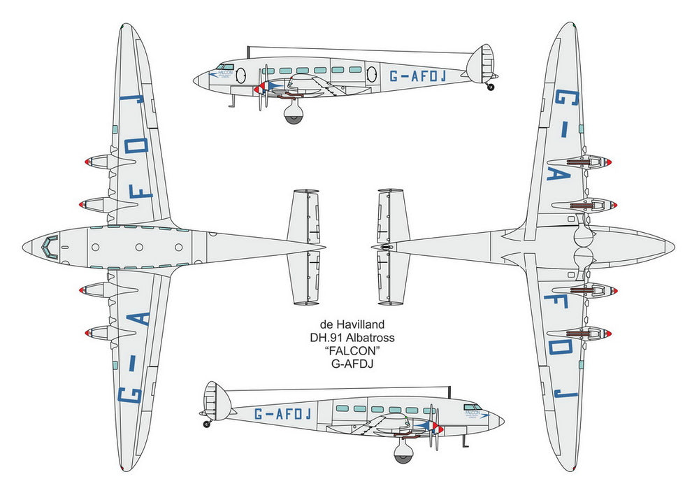 Valom VAL72128 de Havilland DH.91 Albatross Imperial Airways 1:72