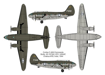 Valom VAL72145 1:72 Curtiss C-46A Commando The Hump USAAF Chabua AFB, India 1944