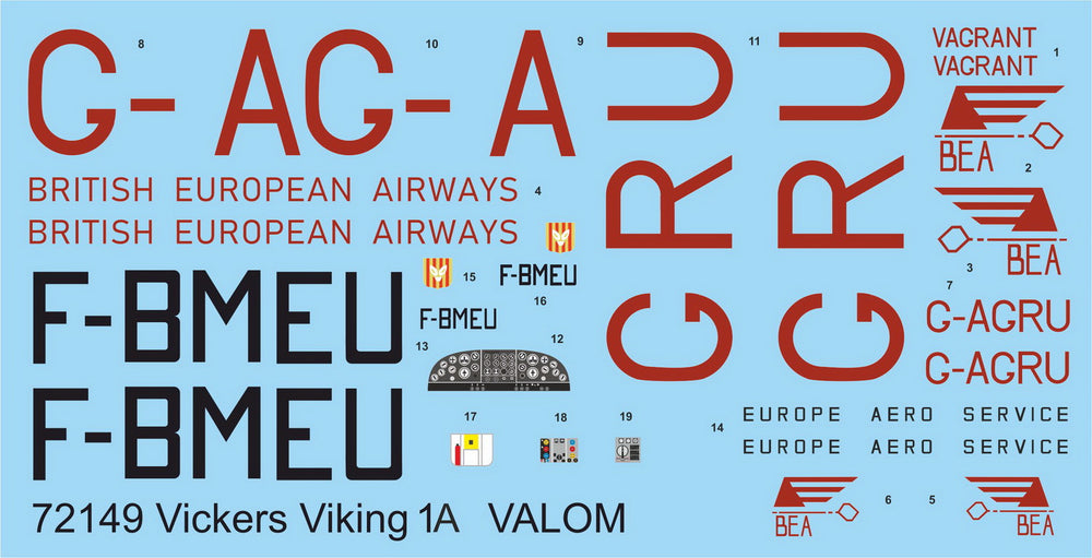 Valom VAL72149 1:72 Vickers Viking Mk.1A 'BEA, EAS'