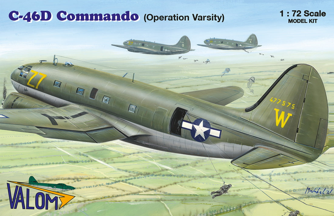 Valom VAL72152 1:72 Curtiss C-46D Commando 'Operation Varsity' resin parts