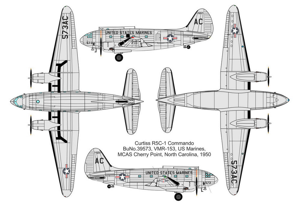 Valom VAL72153 1:72 Curtiss R5C-1 Commando 'USMC'