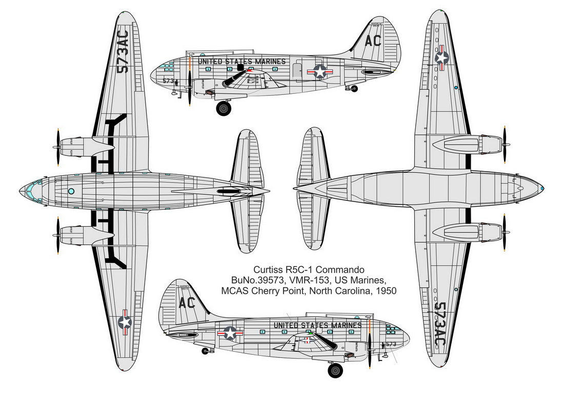 Valom VAL72153 1:72 Curtiss R5C-1 Commando 'USMC'