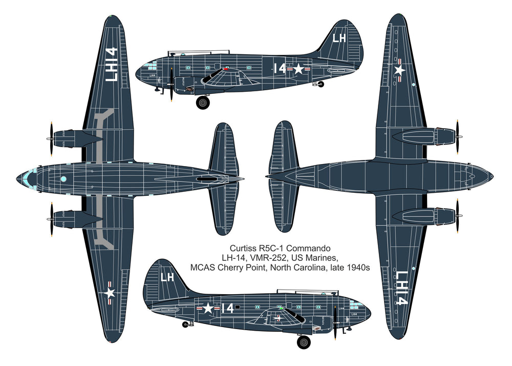 Valom VAL72153 1:72 Curtiss R5C-1 Commando 'USMC'