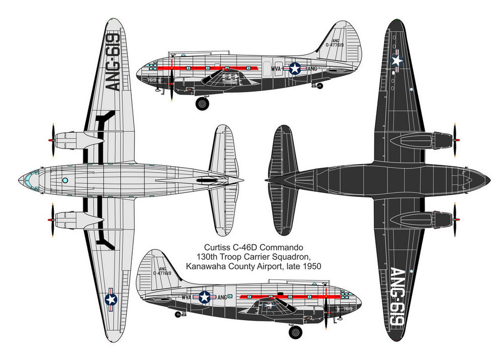 Valom VAL72154 Curtiss C-46D Air National Guard 1:72