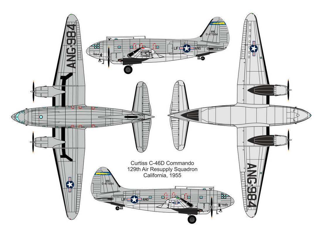 Valom VAL72154 Curtiss C-46D Air National Guard 1:72