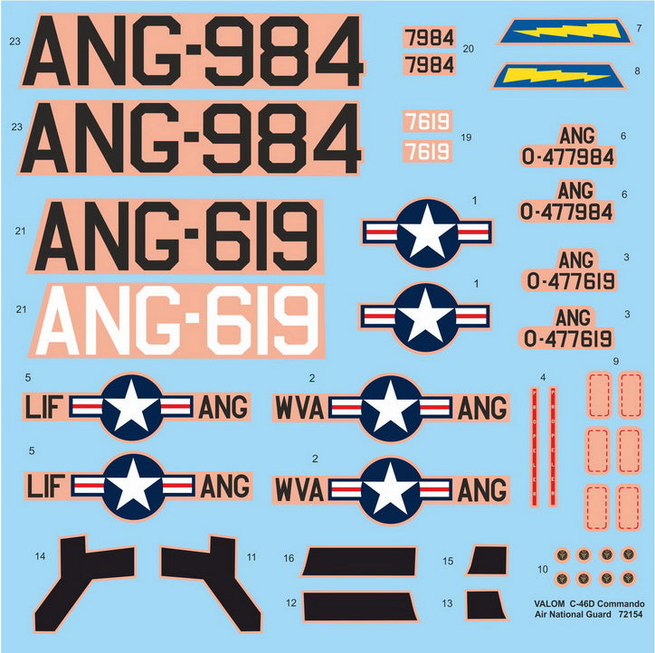 Valom VAL72154 Curtiss C-46D Air National Guard 1:72