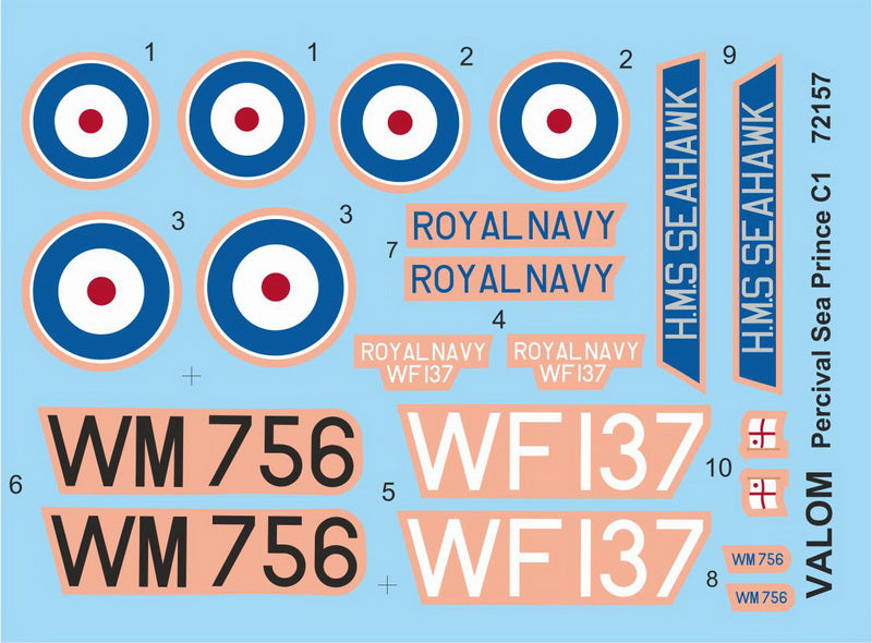 Valom VAL72157 1:72 Percival P.50 Sea Prince C.1