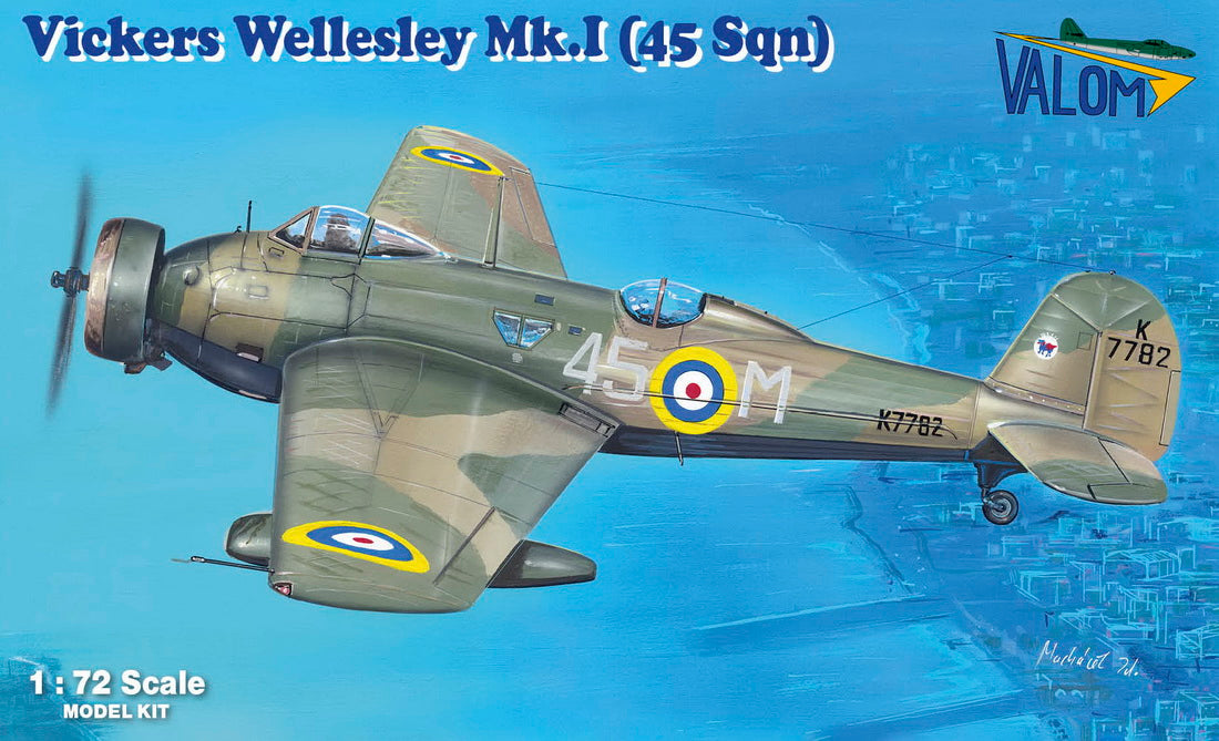Valom VAL72158 1:72 Vickers Wellesley Mk.I decals for 45 Sqn & 76 Sqn